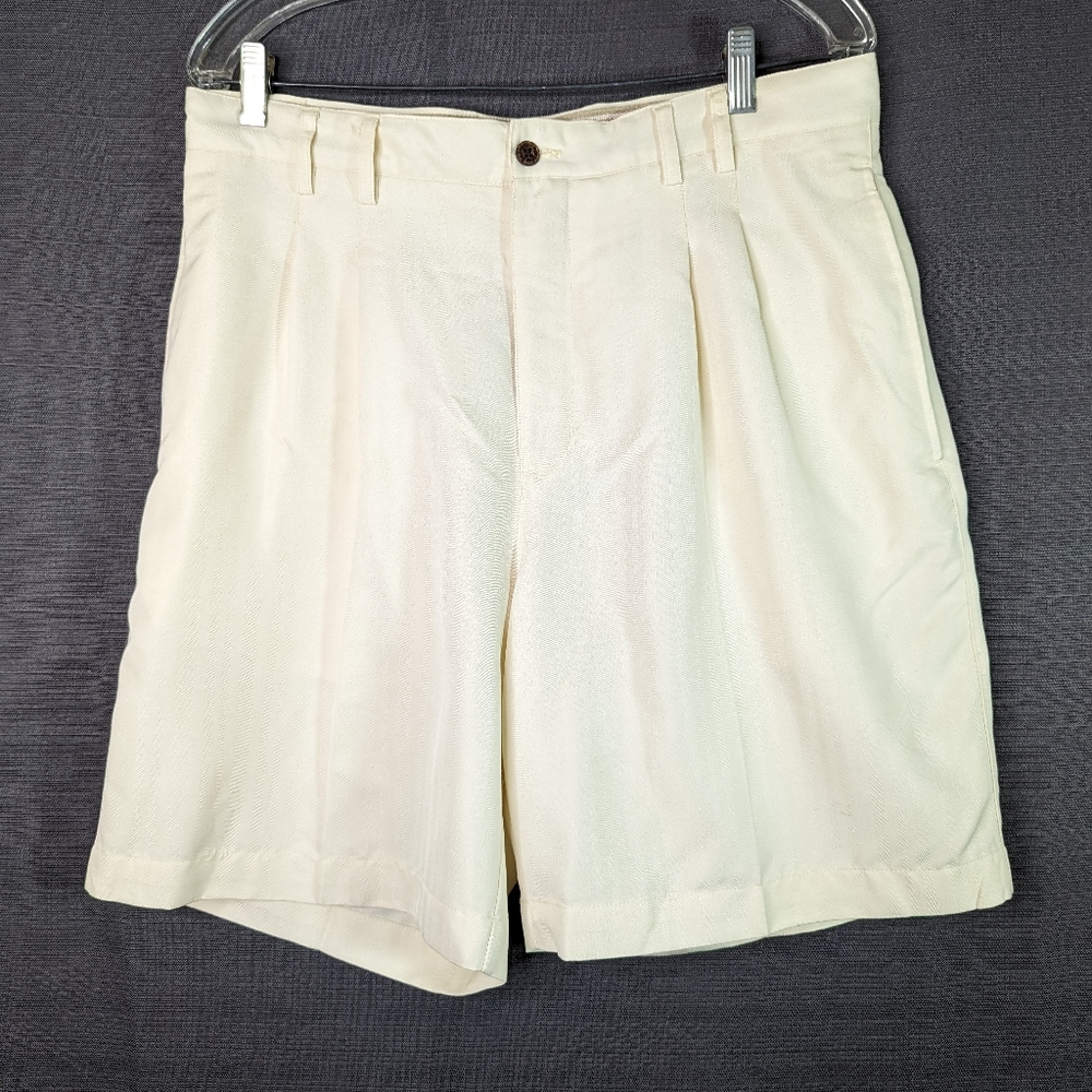 Men's 34 Beige Cream Colored Dress Shorts